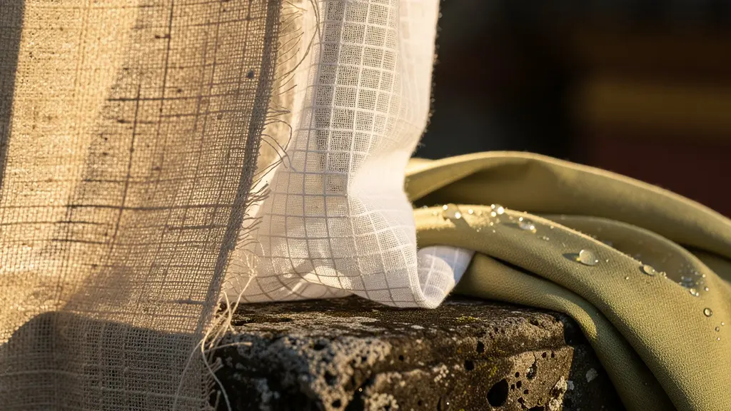 Détail de tissus légers comme le lin et le coton, parfaits pour visiter les temples en Thaïlande.