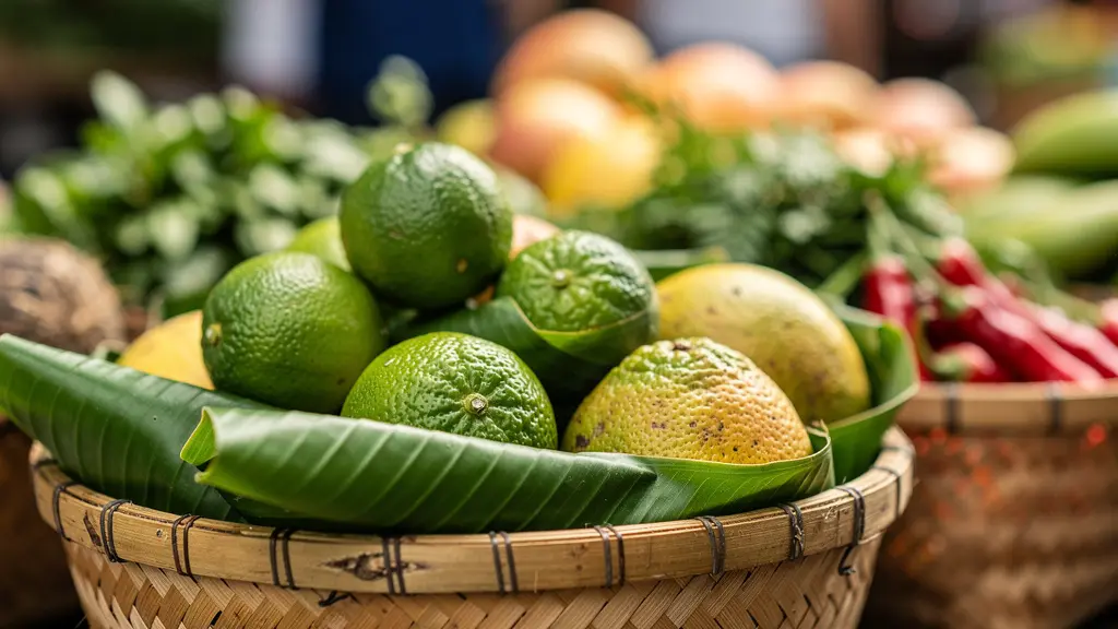Marché traditionnel thaïlandais avec alternatives durables au plastique